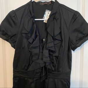 The Limited black dress with ruffle detail